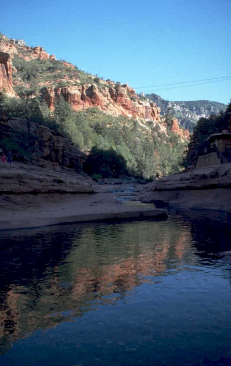 sedona river reflection 1980s 1990s A4 Photo Print