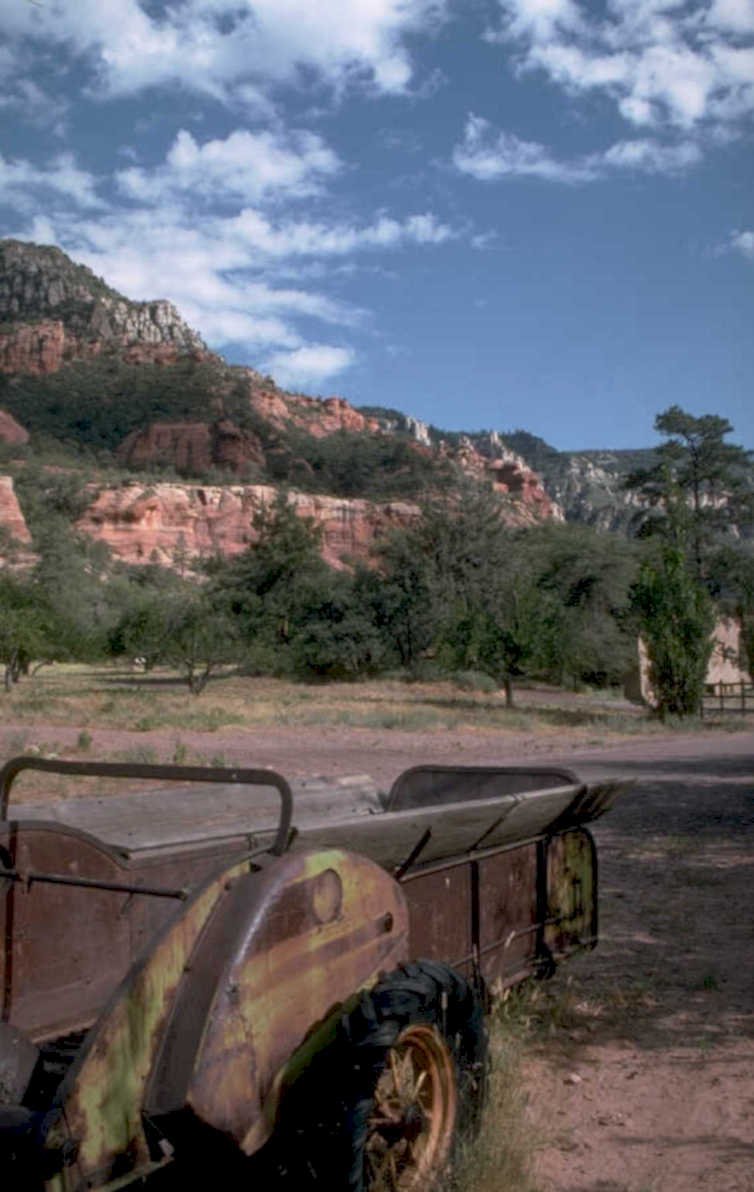 sedona tractor redrock 1980s 1990s A4 Photo Print