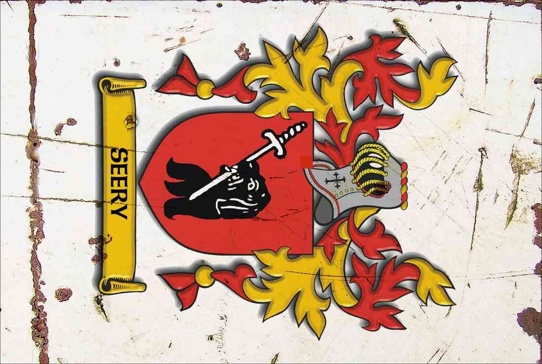seery coat of arms aged A4 Photo Print