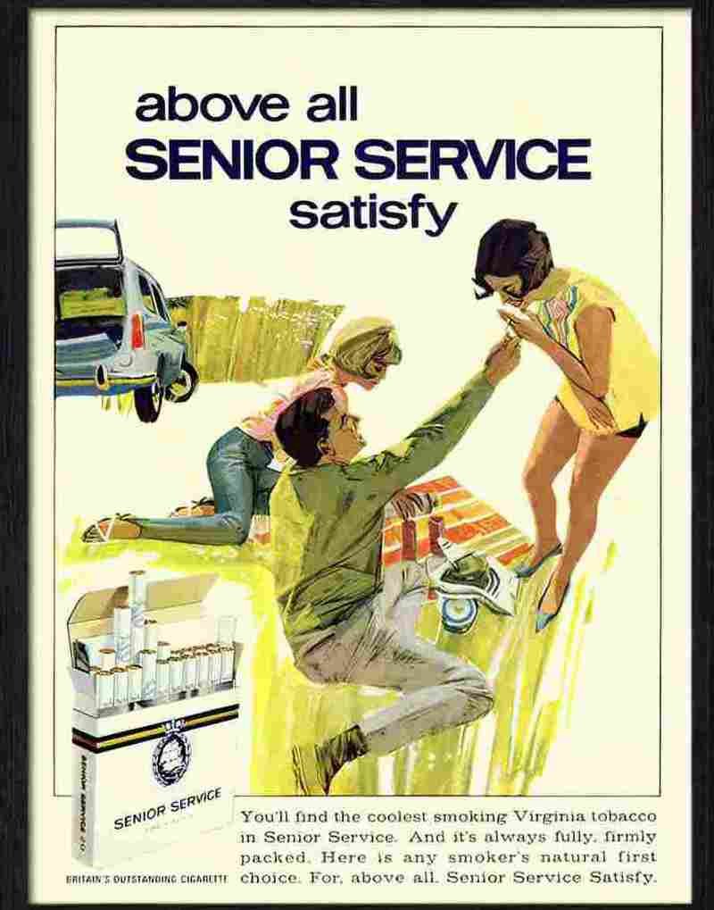 senior service cigarettes 1960s Advert A4 Photo Print