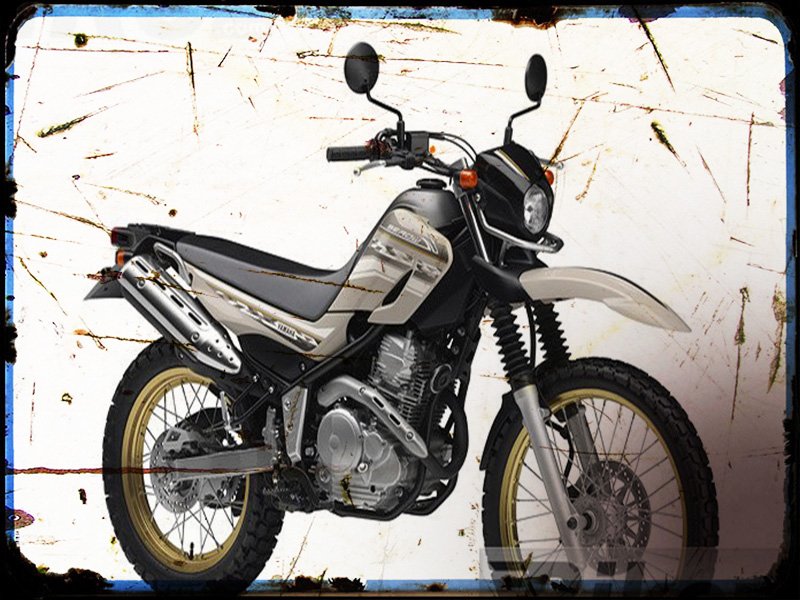serow 250 Yamaha A4 Photo Print Motorbike Vintage Aged