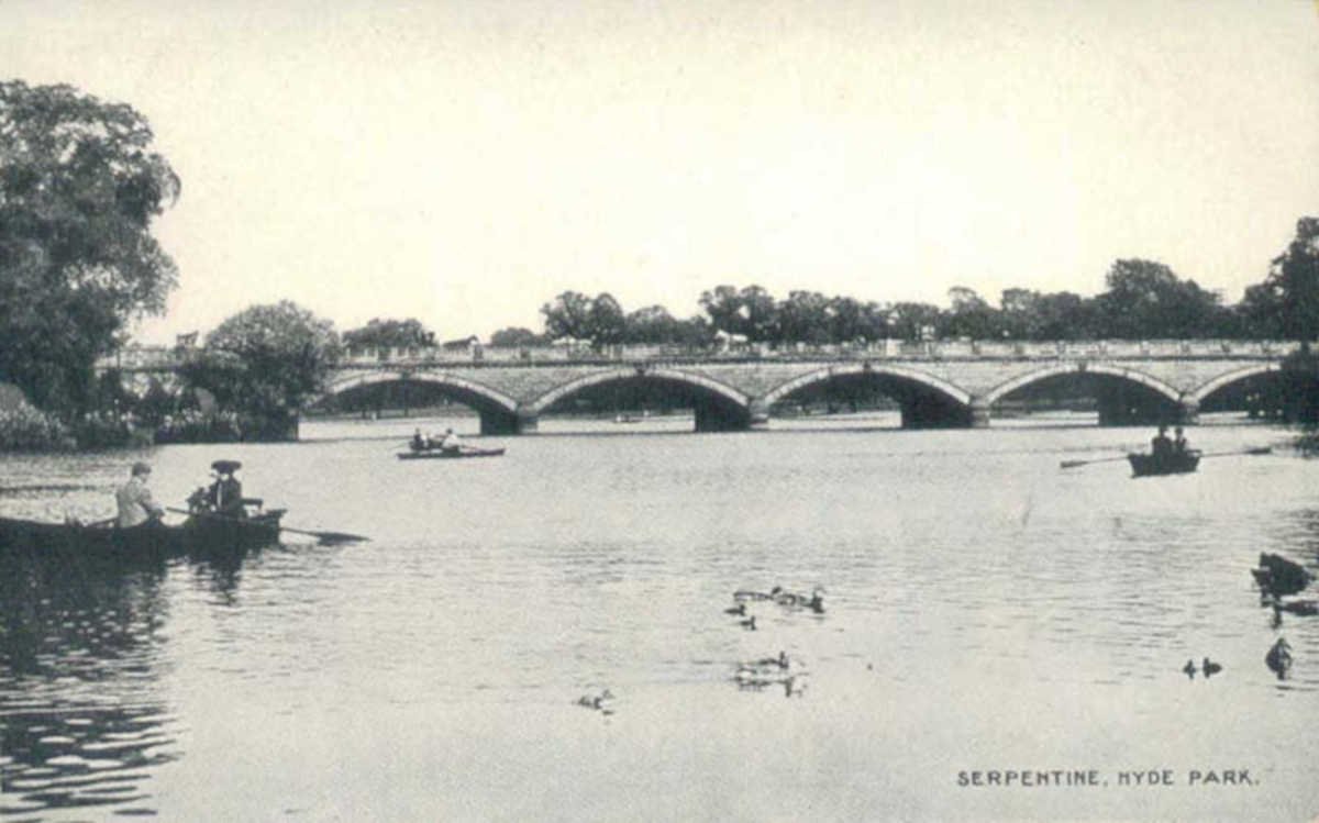 serpentine hyde parkVintage 1880s 1900s A4 Photo Print
