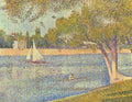 seu The Seine and la Grande Jatte Springtime Art A4 Photo Print
