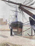 seu a Quayside Honfleur Art A4 Photo Print