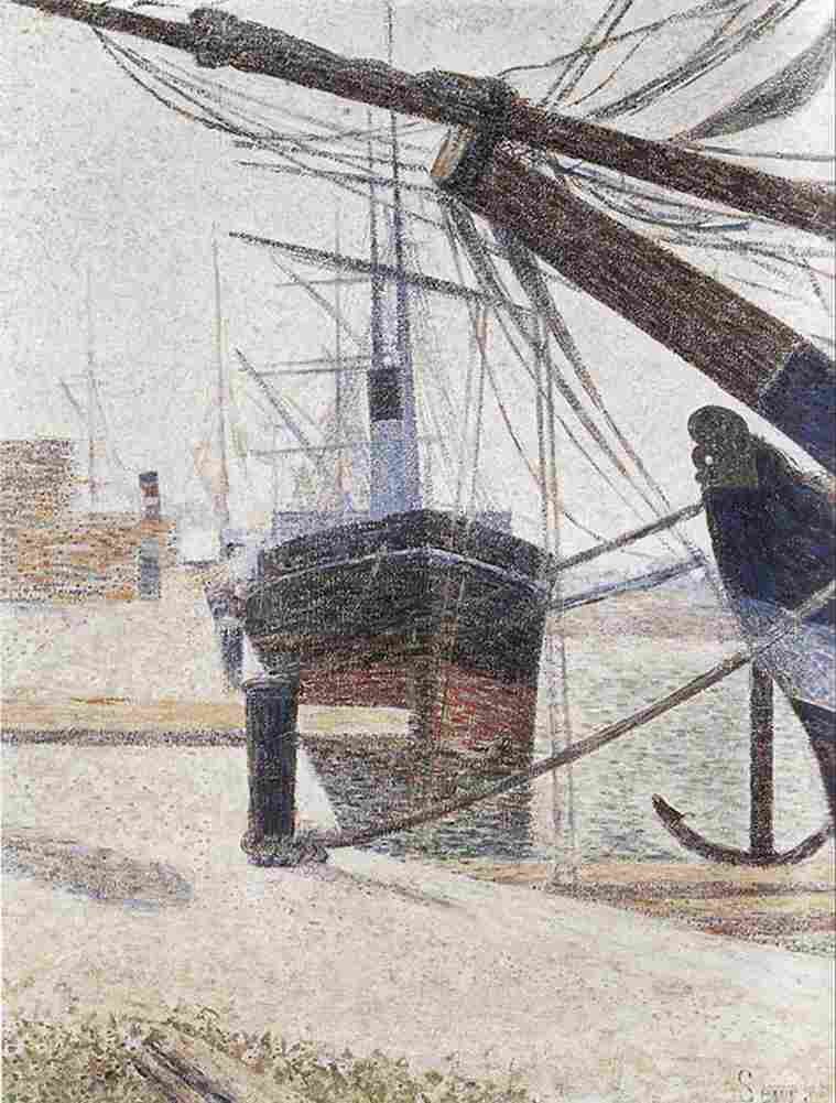 seu a Quayside Honfleur Art A4 Photo Print