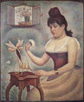 seu a Young Woman Powdering Herself Art A4 Photo Print