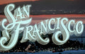 sf sunset skyline Vintage A4 Photo Print