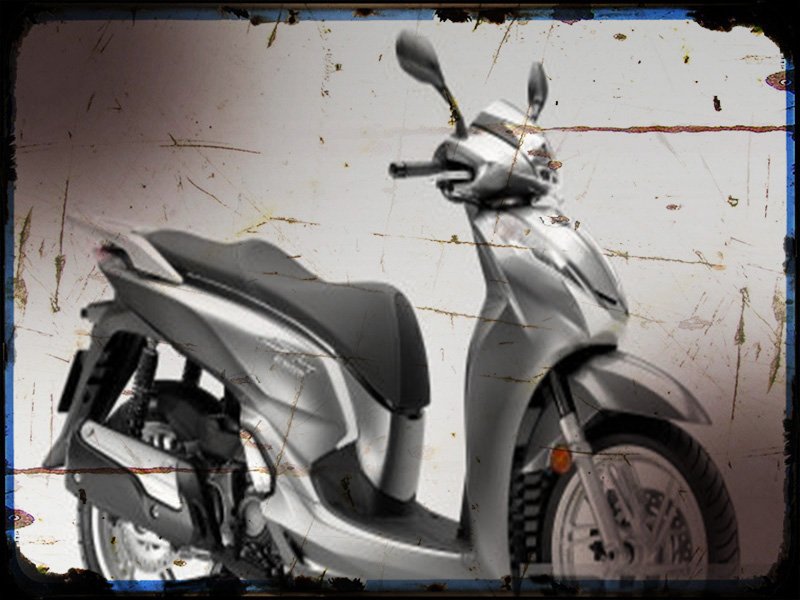 sh300i A4 Photo Print Motorbike Vintage Aged
