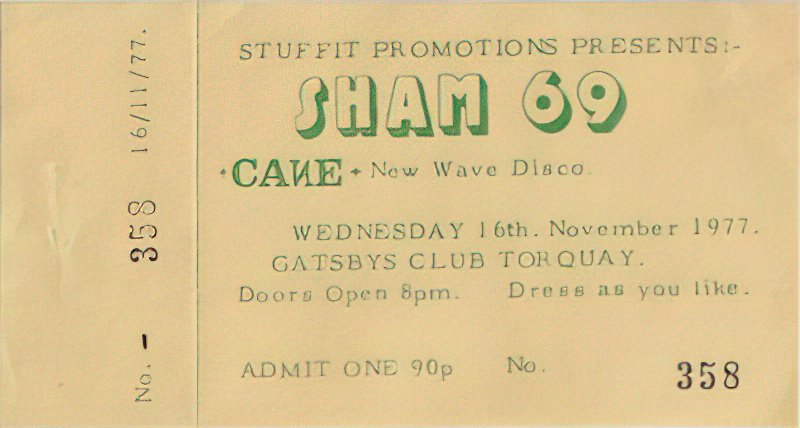 sham69cANETICKETsmall(72) Punk Flyer A4 Photo Print