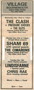 sham69villagebowlgigadSMALL(72) Punk Flyer A4 Photo Print