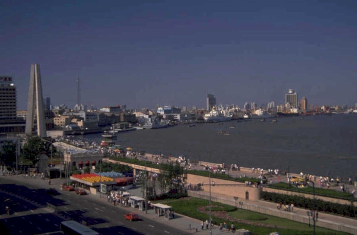 shanghai skyline waterfront 1980s 1990s A4 Photo Print 42