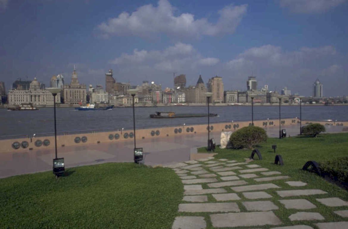 shanghai skyline waterfront 1980s 1990s A4 Photo Print