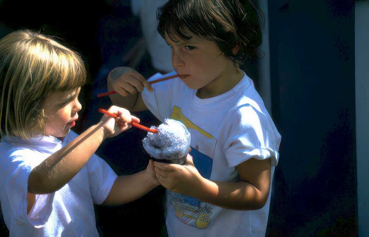 shaved ice boys Vintage A4 Photo Print