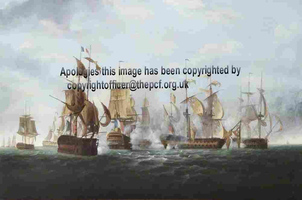 shayer william hms alexander before striking her colours to the french squadron Art A4 Photo Print
