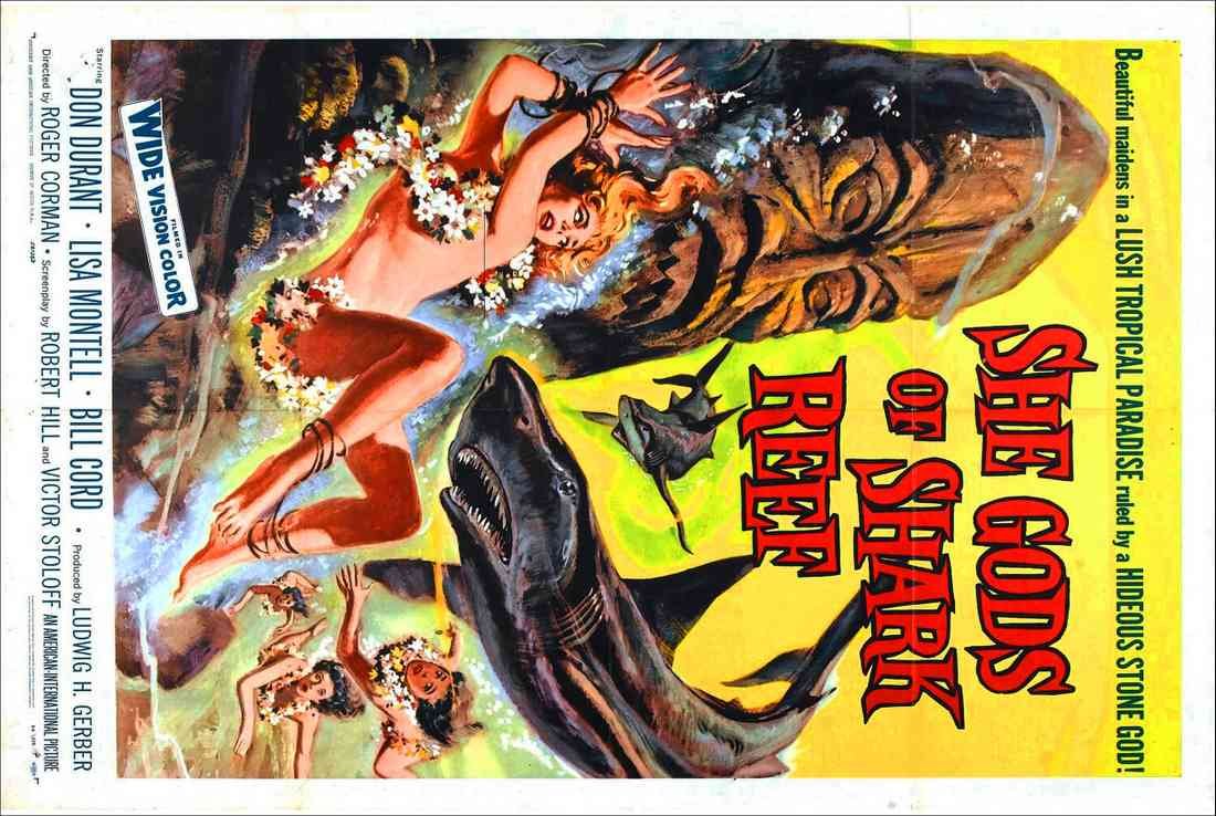 she gods of shark reef poster 01 A4 Photo Print