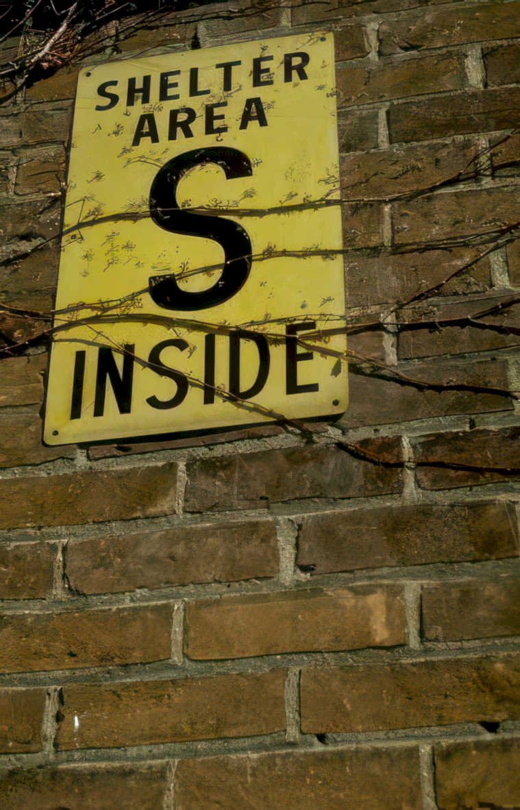 shelter area sign Vintage A4 Photo Print