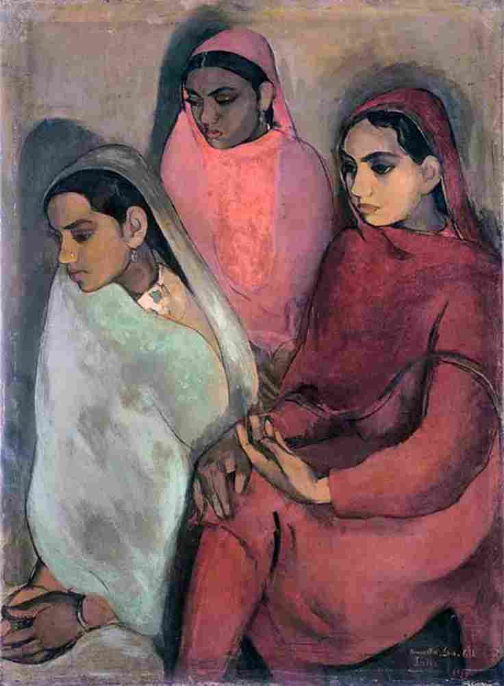 sher Three Girls Art A4 Photo Print