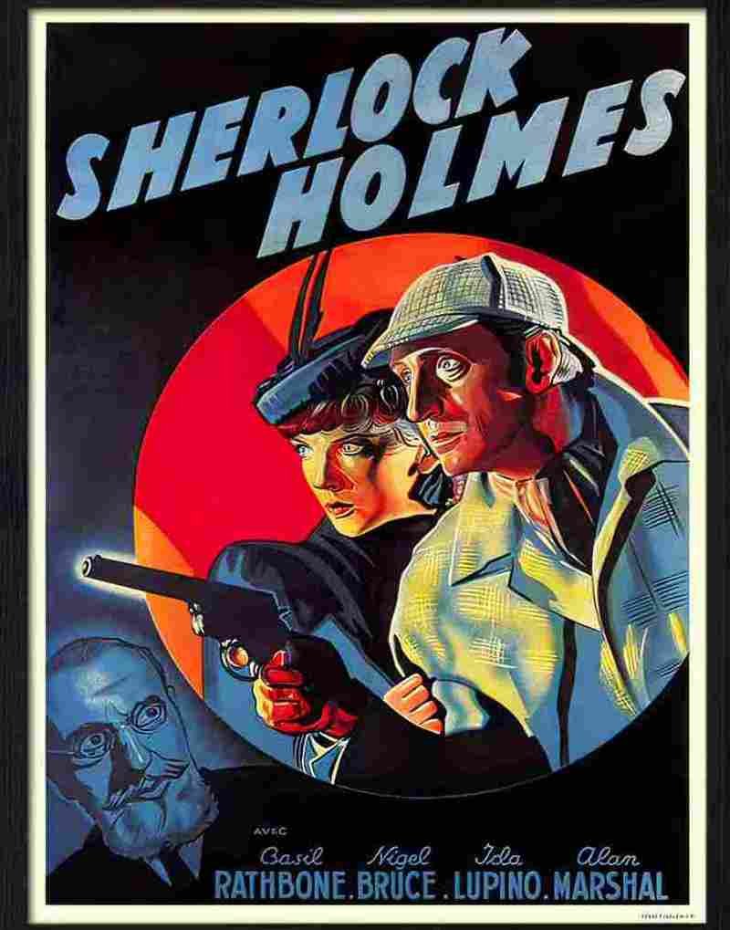 sherlock holmes movie poster Advert A4 Photo Print