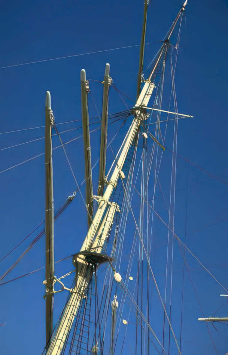 ship mast rigging 1 Vintage A4 Photo Print