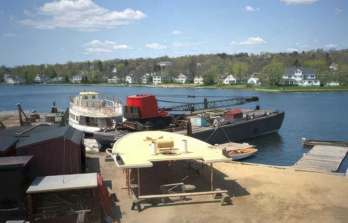 shipyard dredge boat Vintage A4 Photo Print