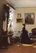 shishkin in front of the window Art A4 Photo Print