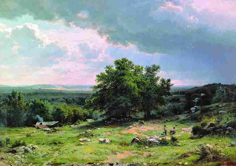 shishkin view near dusseldorf Art A4 Photo Print