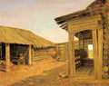shishkin village courtyard Art A4 Photo Print