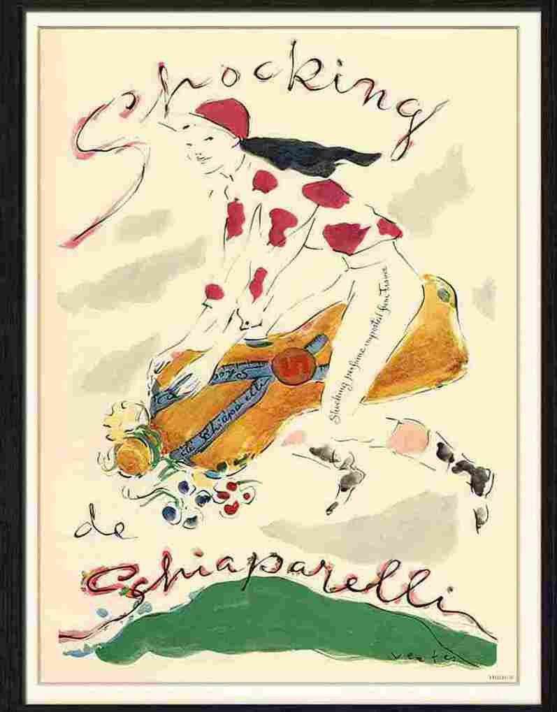 shocking schiaparelli 1947 Advert A4 Photo Print