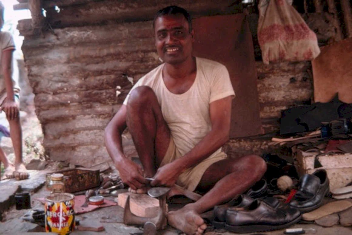 shoe repair workshop1980s 1990s A4 Photo Print