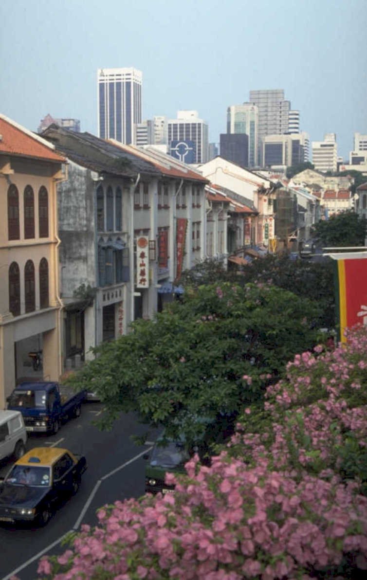 shophouses taxi skyscrapers 1980s 1990s A4 Photo Print