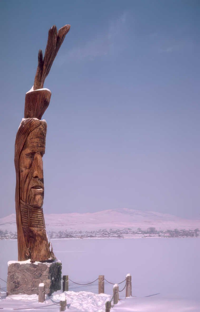 shoshone warrior winter Vintage A4 Photo Print