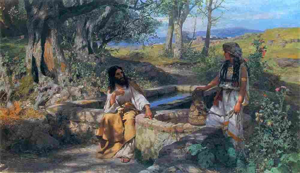 siem Christ and Samaritan Woman Art A4 Photo Print