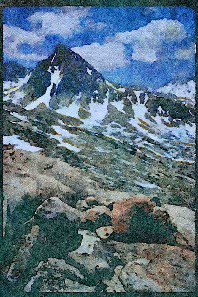 sierra Nevada Mountains 397000 Mt. Darwin A4 Limited Edition Watercolour Print