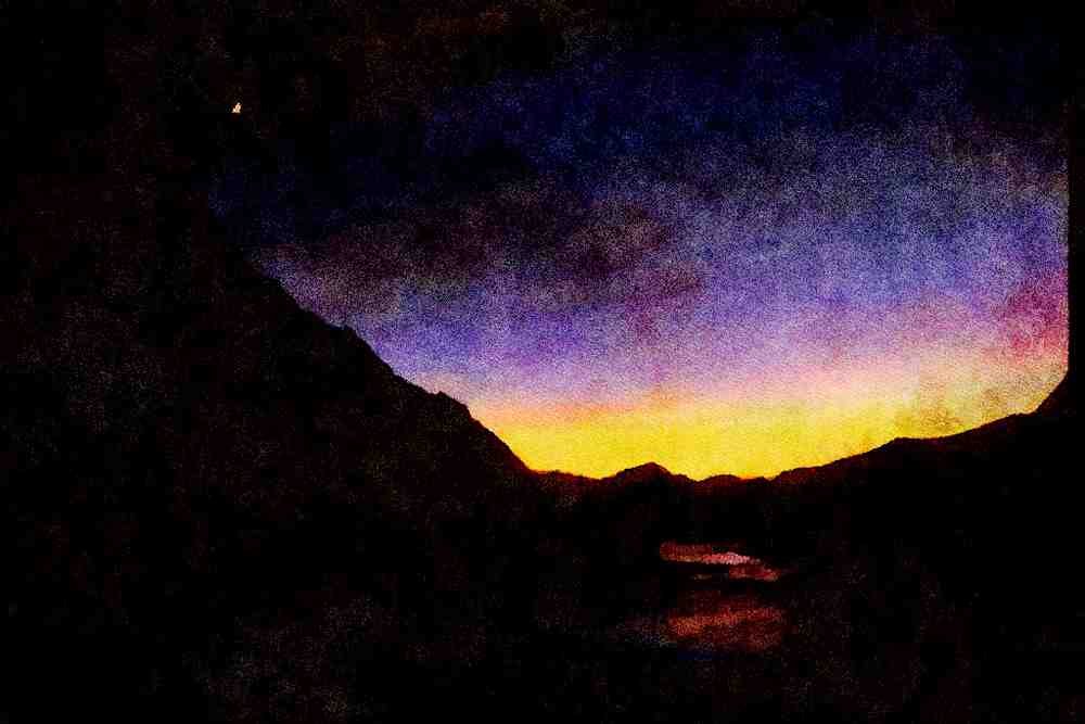 sierra Nevada Mountains 397006 View Of Darwin Canyon From Lamarck Col A4 Limited Edition Watercolour Print
