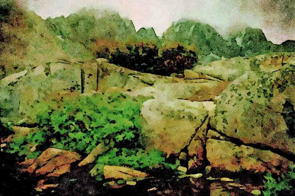 sierra Nevada Mountains 397009 Palisade Basin A4 Limited Edition Watercolour Print
