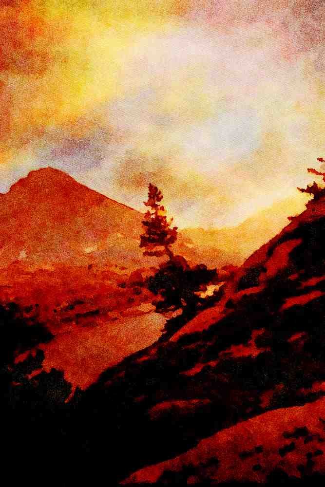 sierra Nevada Mountains 397011 Outlet, Evolution Lake A4 Limited Edition Watercolour Print