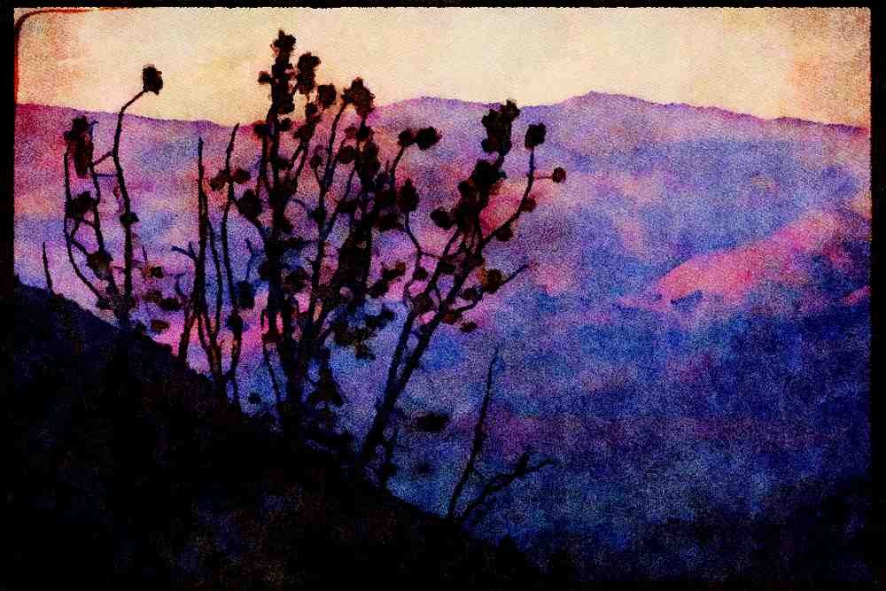 sierra Nevada Mountains 397028 View Back Towards White Mountains From South Pass Trail A4 Limited Edition Watercolour Print