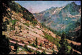 sierra Nevada Mountains 397046 Dusy Falls, Le Conte Canyon A4 Limited Edition Watercolour Print