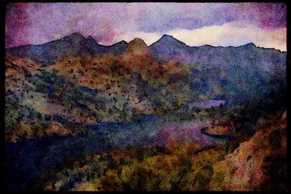 sierra Nevada Mountains 397050 Rae Lakes A4 Limited Edition Watercolour Print