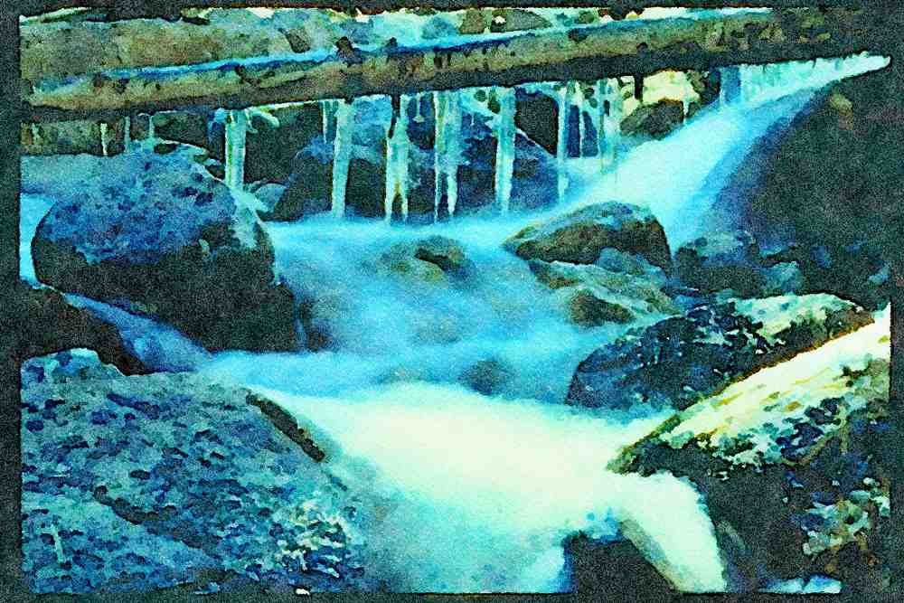 sierra Nevada Mountains 397055 Lone Pine Creek A4 Limited Edition Watercolour Print