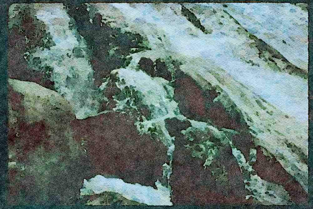 sierra Nevada Mountains 397057 Detail, Evolution Falls A4 Limited Edition Watercolour Print