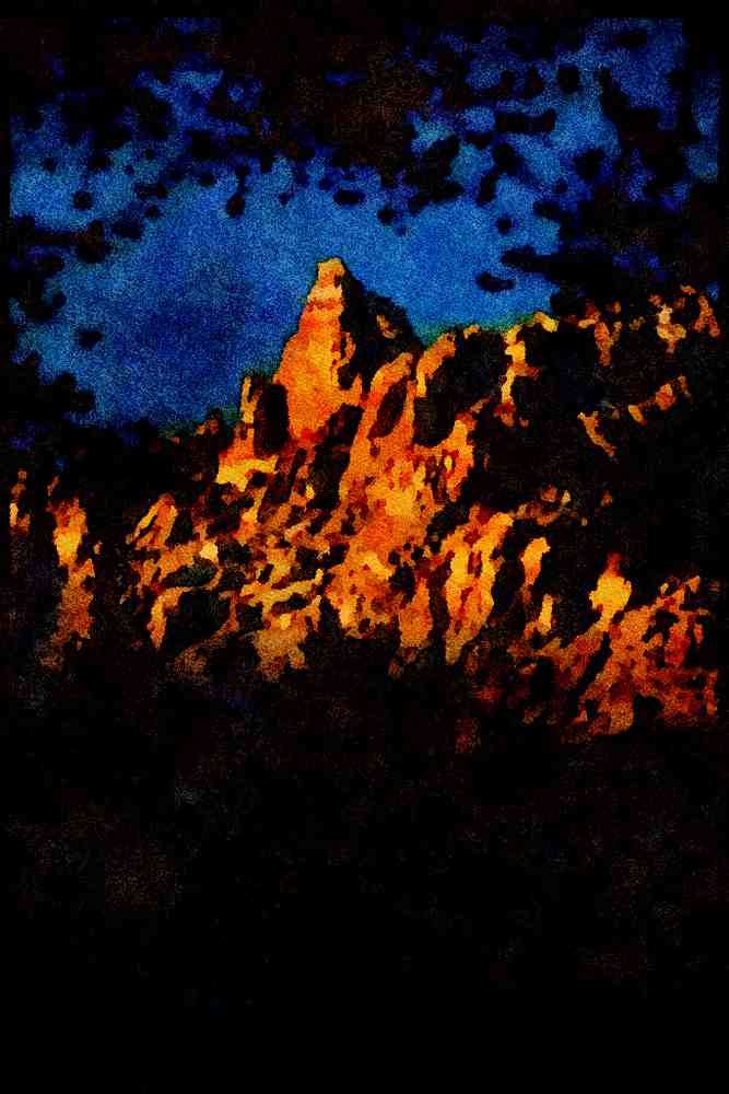 sierra Nevada Mountains 397067 Kearsarge Pinnacles From Vidette Meadows A4 Limited Edition Watercolour Print