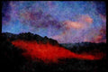 sierra Nevada Mountains 397068 Sunset, Diamond Mesa A4 Limited Edition Watercolour Print