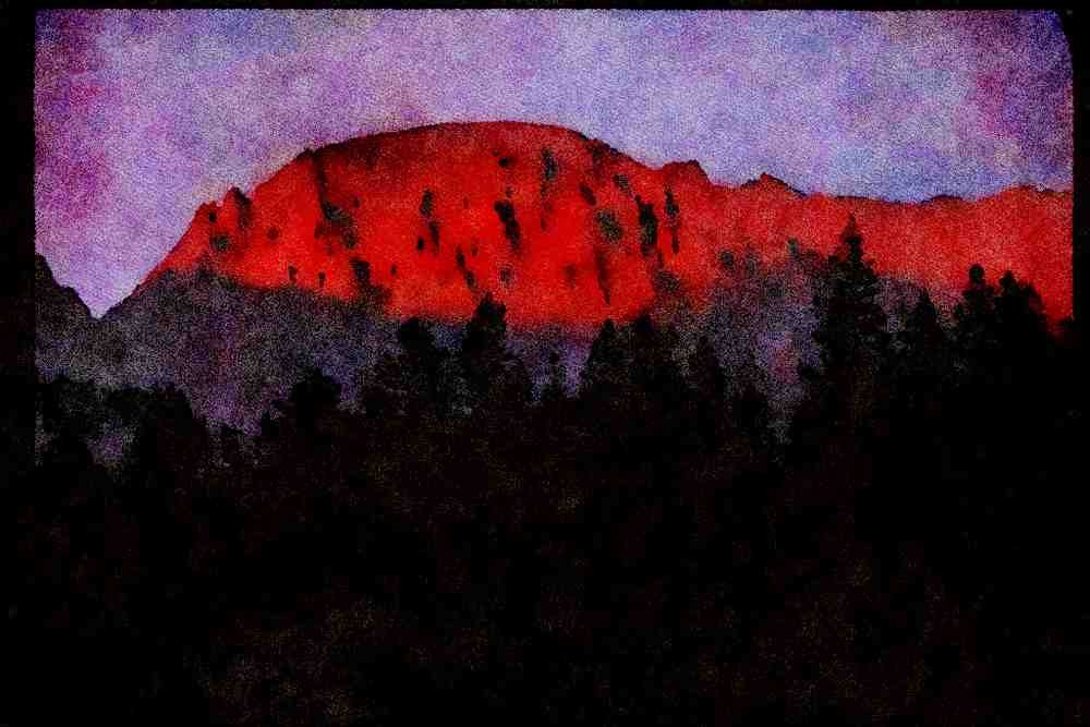 sierra Nevada Mountains 397069 Western Face Of Mt. Whitney From Crabtree Meadows A4 Limited Edition Watercolour Print