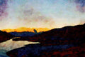 sierra Nevada Mountains 397071 Moonrise, Guitar Lake A4 Limited Edition Watercolour Print