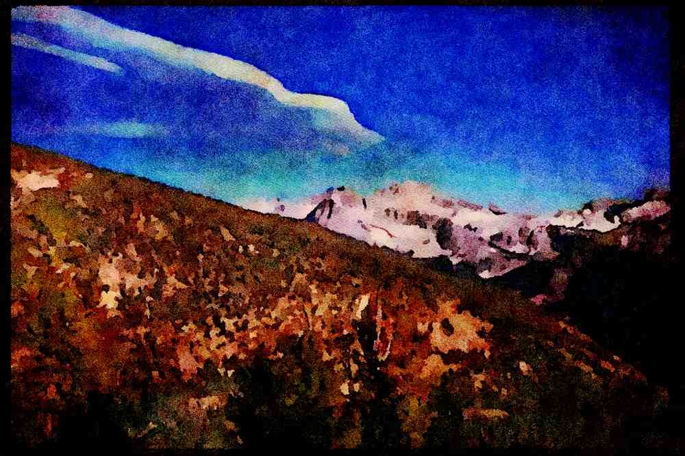 sierra Nevada Mountains 397093 Cloud From Duck Pass A4 Limited Edition Watercolour Print