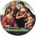 signorelli holy family with saint Art A4 Photo Print