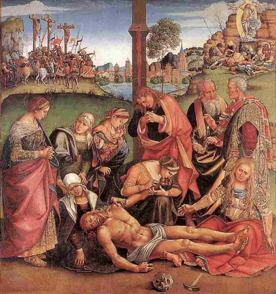 signorelli lamentation Art A4 Photo Print