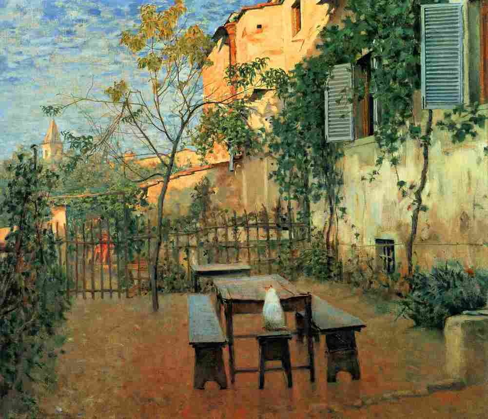 signorini september morning in settignano Art A4 Photo Print