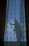 silhouetted curtains clean 1980s 1990s A4 Photo Print